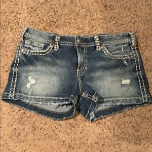 Silver Jean shorts